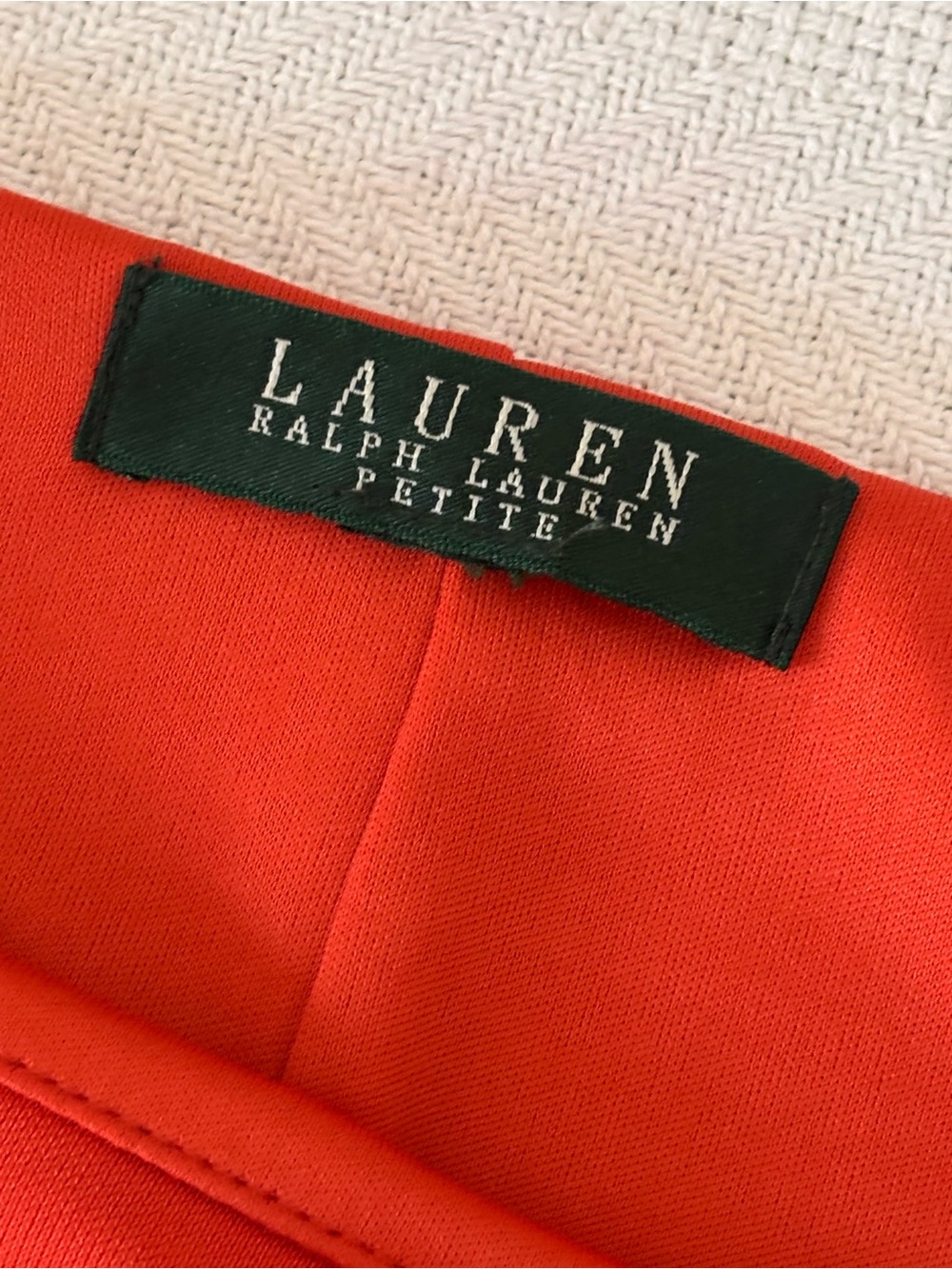 Ralph Lauren Rust-Orange Long-Sleeve Midi Dress - Picture 5 of 9